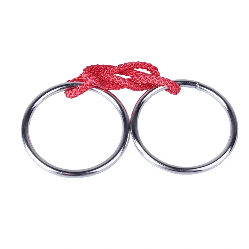 Two Rings Metal Wire Rope Puzzles Game Toy for Adults Kids