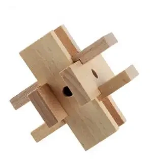 Classic Wooden Brain Teaser Wood Burr Puzzles Game for Adults Kids
