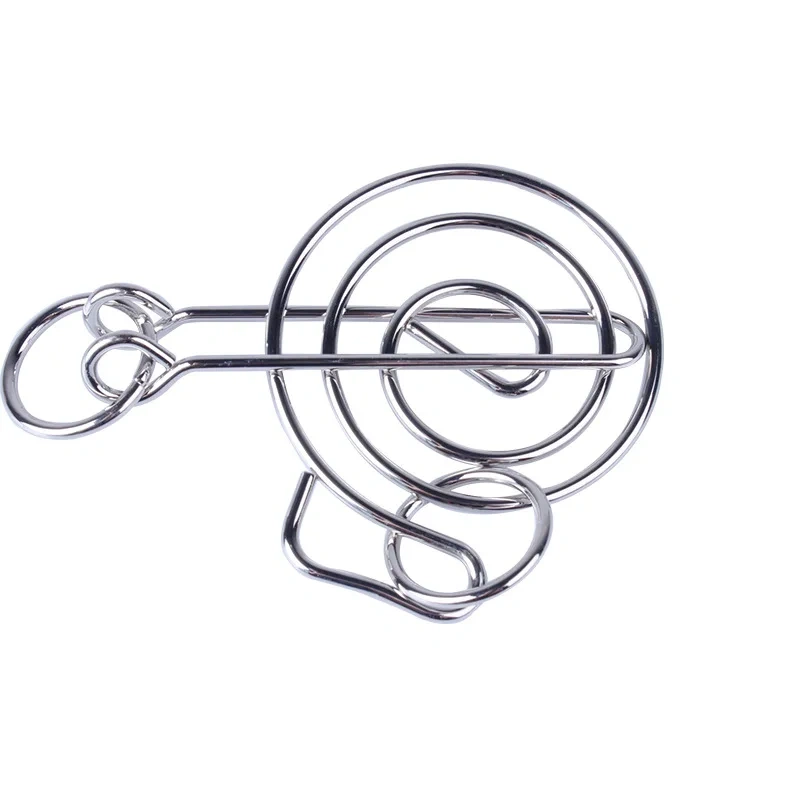 Classic Intelligence Metal Wire Puzzle Baffling Brain Teaser Magic Rings Puzzles Game for Adults Children
