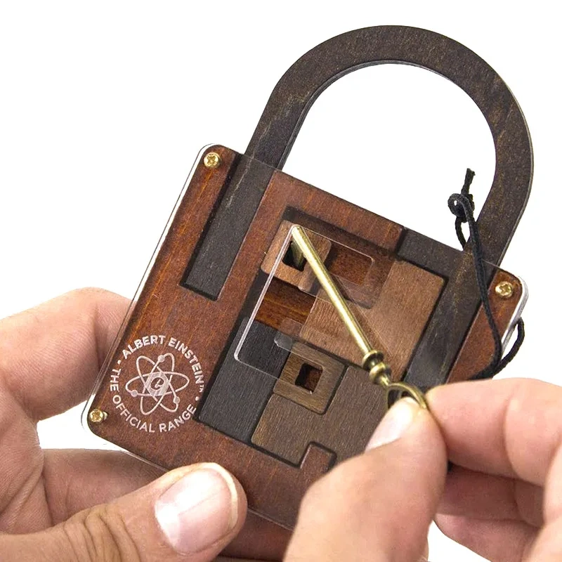 High Difficulty Level Intelligence Lock Puzzle Classic Wooden Brainteaser Puzzles Game for Adults