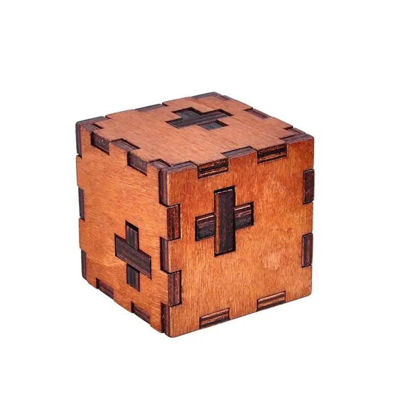 2PCS/Set Challenging 3D Wood Brain Teasers Puzzles Mind Puzzles Game for Adults Kids