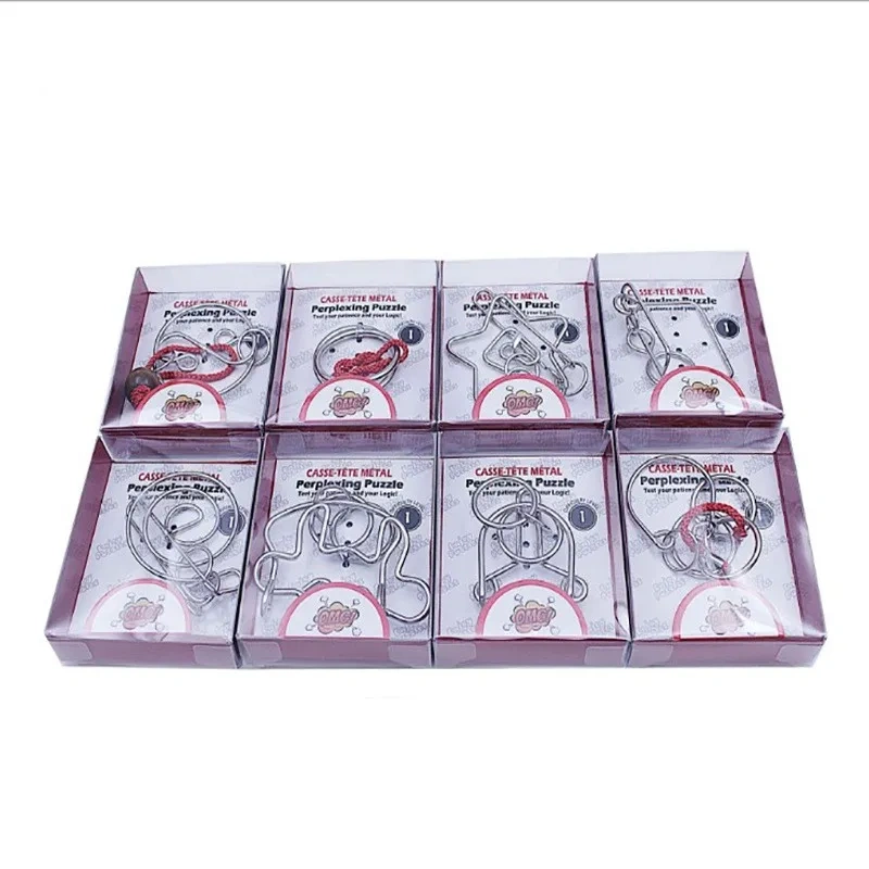 24PCS/Set Metal Wire Puzzle Brain Teaser Game for Adults Children