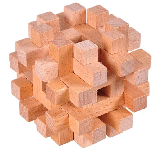 2PCS/Set Chinese Traditional Wooden Burr Puzzles Brain Teaser Game for Adults Children