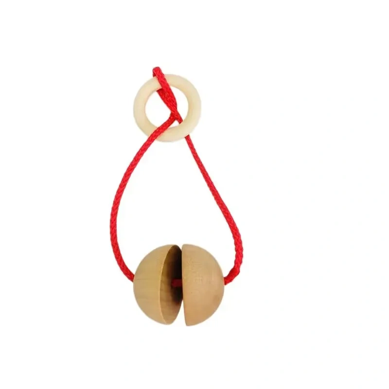 Metal Wooden Rope Puzzle Logic Mind Brain Teaser String Loop Rings Puzzles Game Toys for Adults Children