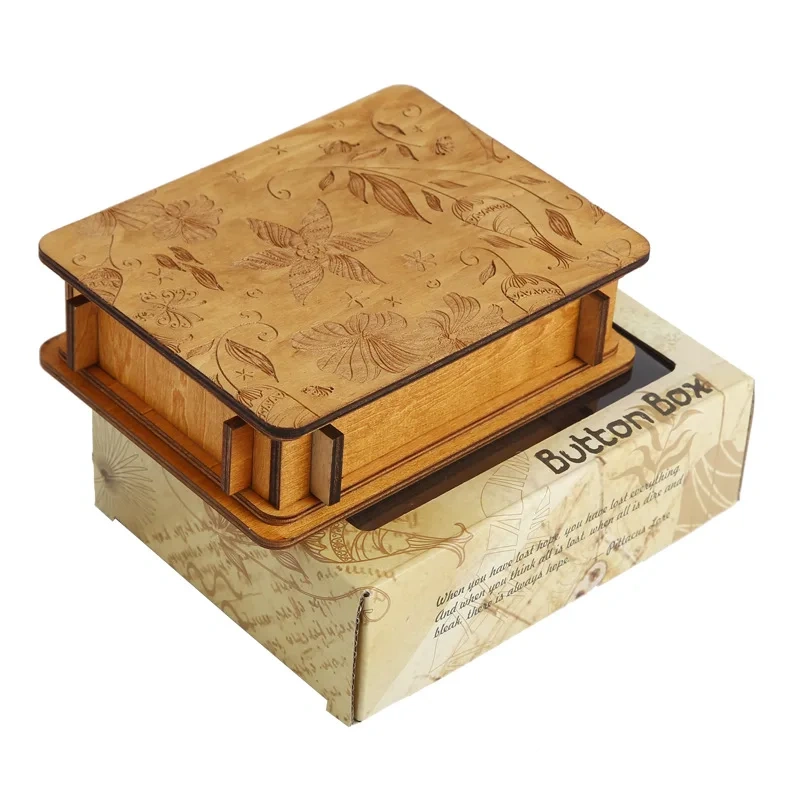 Dest Novelty Challenging Magic Wooden Secret Box Puzzle Logic Brain Teasers Wood Puzzles Game Gift for Adults