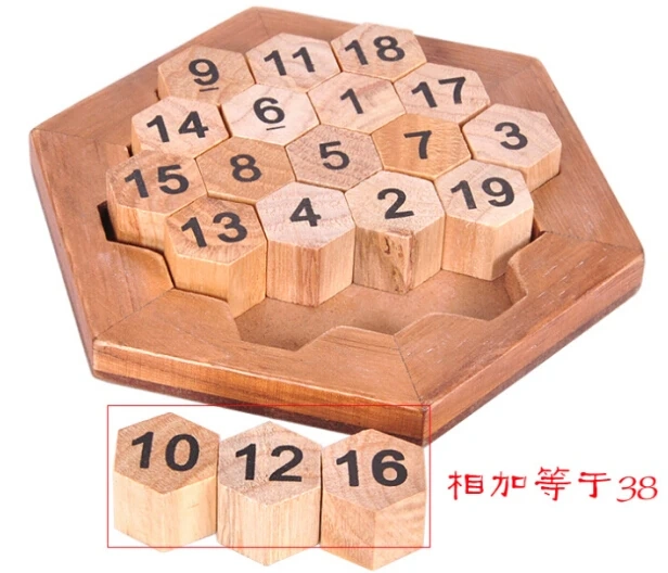 Classic Math Wood Game Toy Mind Brain Teaser Wooden Puzzles for Adults Children Kids