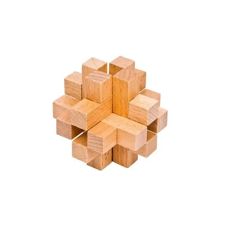 5PCS/LOT Wooden Puzzles Traditional Educational Brain Teasers Game
