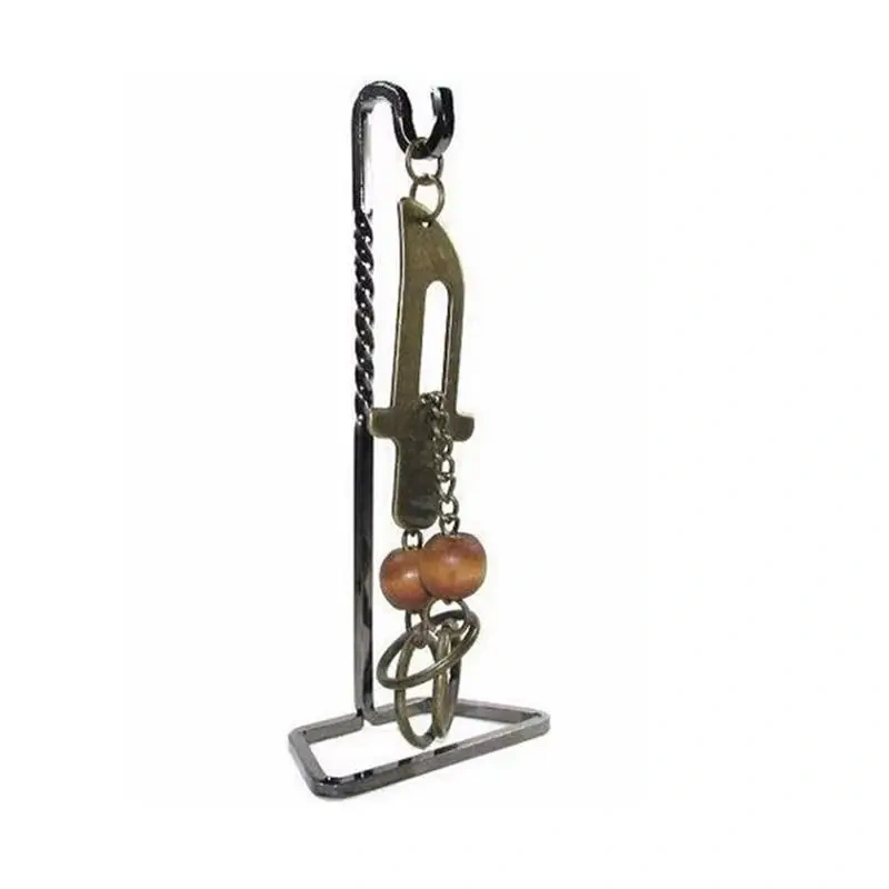Classic Metal Brain Teasers Lock Ring Puzzle Magic Wire Rope Puzzles Game for Adults Kids