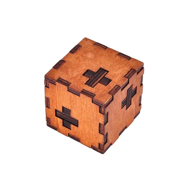 2PCS/Set Challenging 3D Wood Brain Teasers Puzzles Mind Puzzles Game for Adults Kids