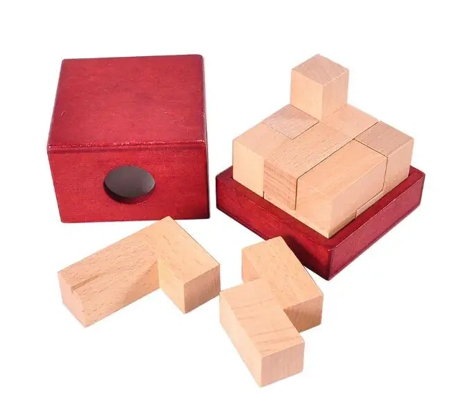 Soma Puzzle 3D Logic Wooden Cube Brain Teaser Puzzles Game Toy for Adults Children