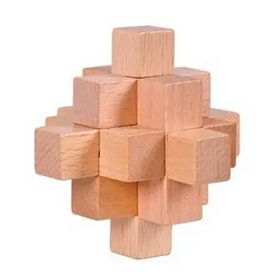 Classic Wooden Brain Teaser Wood Burr Puzzles Game for Adults Kids
