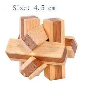 Classic Wooden Brain Teaser Wood Burr Puzzles Game for Adults Kids