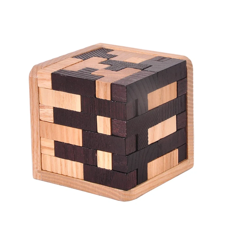 Classic 3D Wooden Brain Teasers Puzzles Game