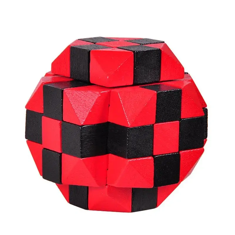 High Difficulty Level 3D Wooden Puzzle Brain Teaser Interlocking Burr Puzzles Game for Adults