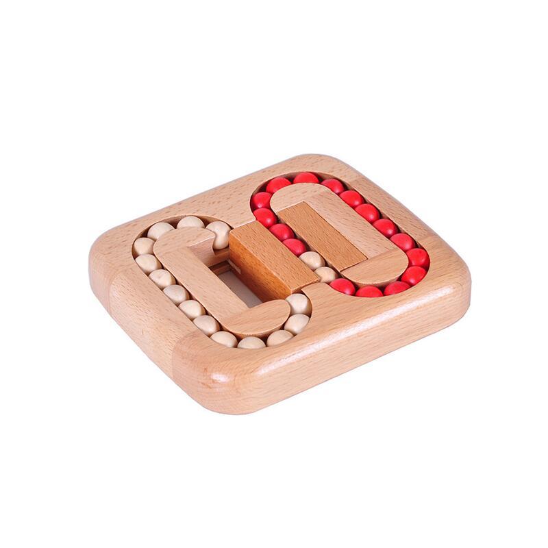Classic Wood Game Mind Brain Teaser Beads Wooden Puzzle for Adults Children