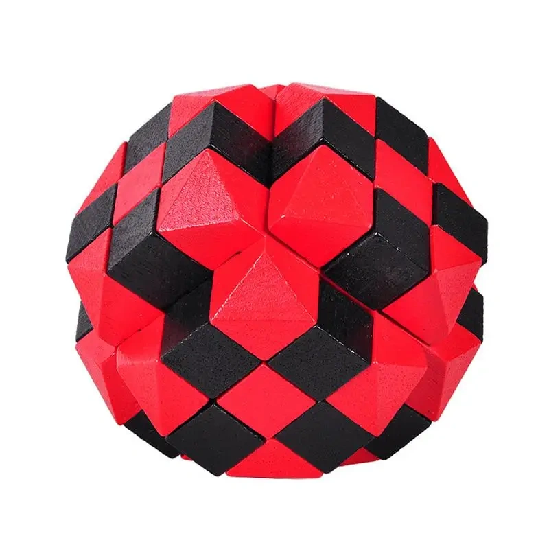High Difficulty Level 3D Wooden Puzzle Brain Teaser Interlocking Burr Puzzles Game for Adults