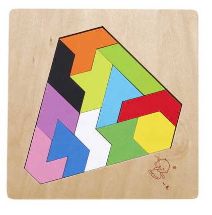 Wooden Board Puzzle Kids Educational Math Tangram Puzzles Game Toys for Adults Children