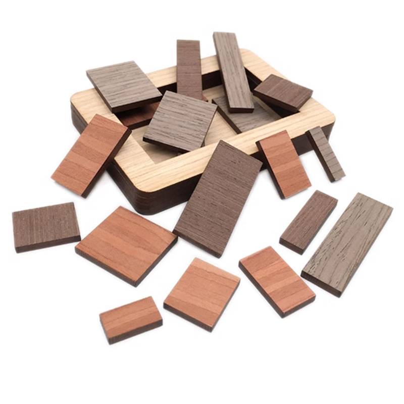 Challenging 3-Layers 3D IQ Wooden Brain Teasers Tangram Board Puzzles Game