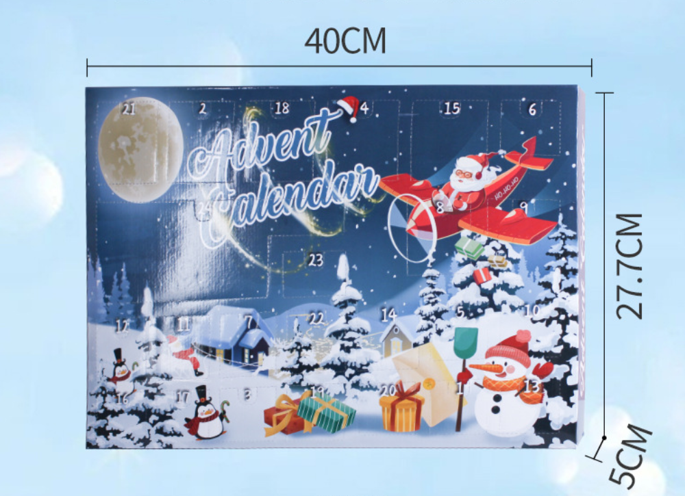 24PCS/Set Advent Calendar Christmas Gift Countdown Metal Wire Puzzle Plastic Burr Beads Brain Teasers Puzzles Gift for Children