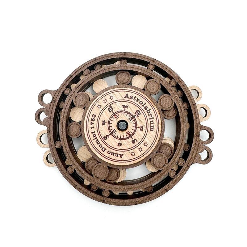 Gruelling IQ Wooden Astrolabrium Puzzle Logic Mind Brain Teasers Game Gift High Difficulty Level