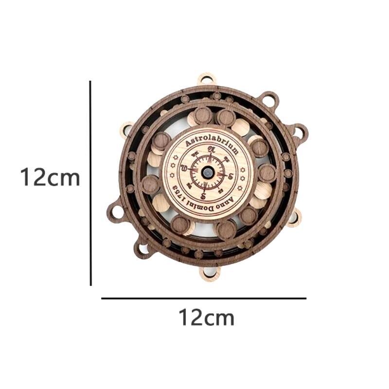 Gruelling IQ Wooden Astrolabrium Puzzle Logic Mind Brain Teasers Game Gift High Difficulty Level