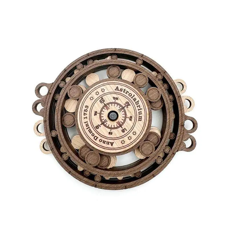 Gruelling IQ Wooden Astrolabrium Puzzle Logic Mind Brain Teasers Game Gift High Difficulty Level