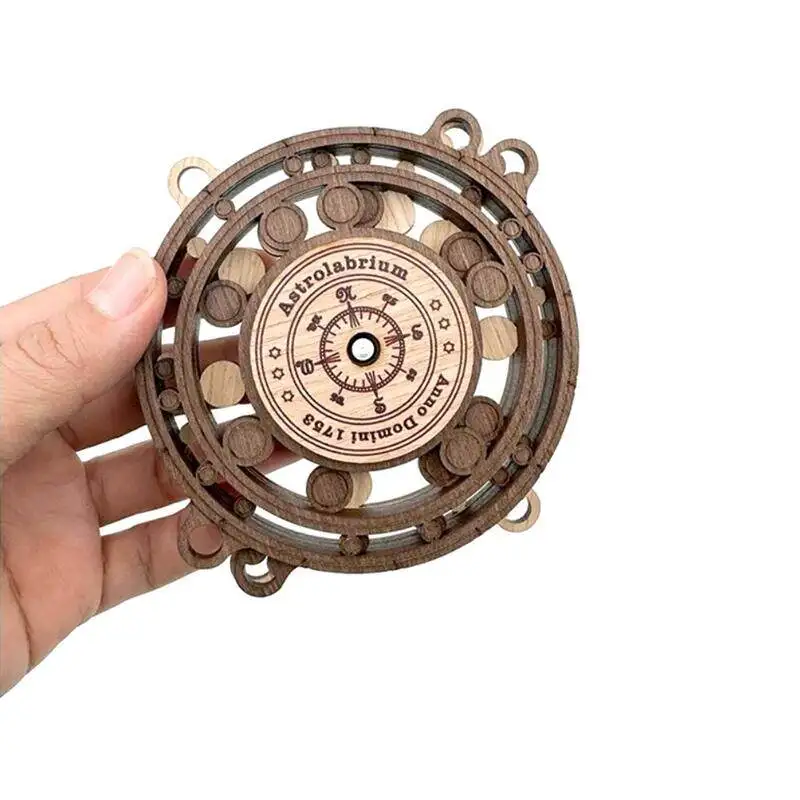 Gruelling IQ Wooden Astrolabrium Puzzle Logic Mind Brain Teasers Game Gift High Difficulty Level