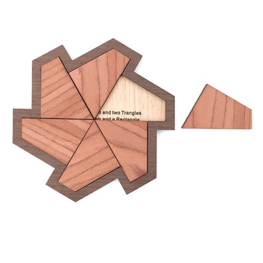 6 Teile PUzzle IQ Logic Mind Wooden Brain Teasers Board Puzzles Game