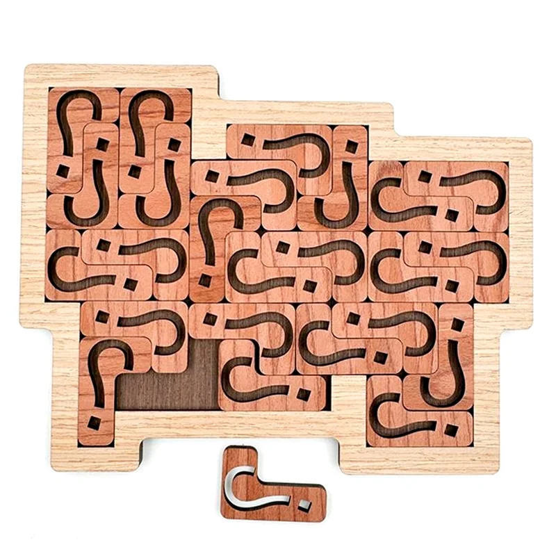 Question Marks Puzzle IQ Mind Brain Teasers Logic Wooden Puzzles