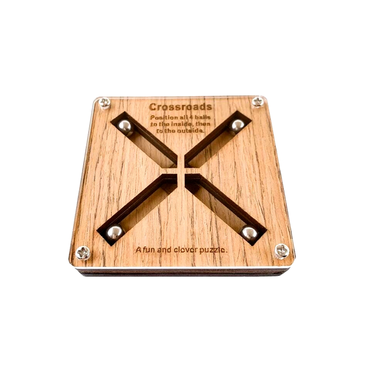 Crossroads Puzzle Classic IQ Wooden Brain Teasers Mind Puzzles Game