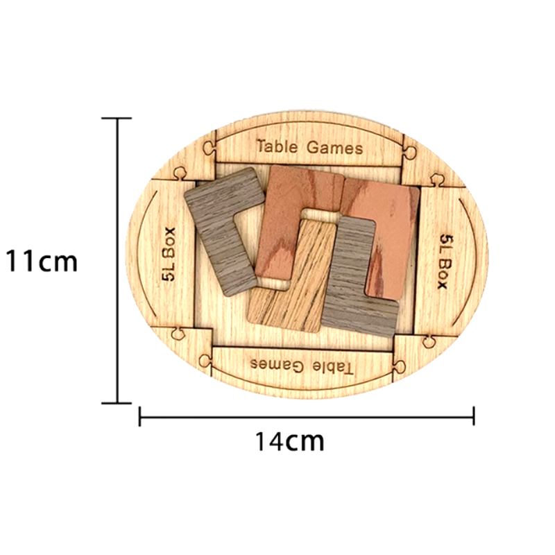 5L-Box Puzzle Challenging IQ Wooden Brain Teasers Puzzle Game