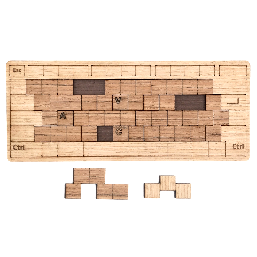 Tastatur 15  Challenging IQ Logic Wooden Brain Teasers Puzzle Game