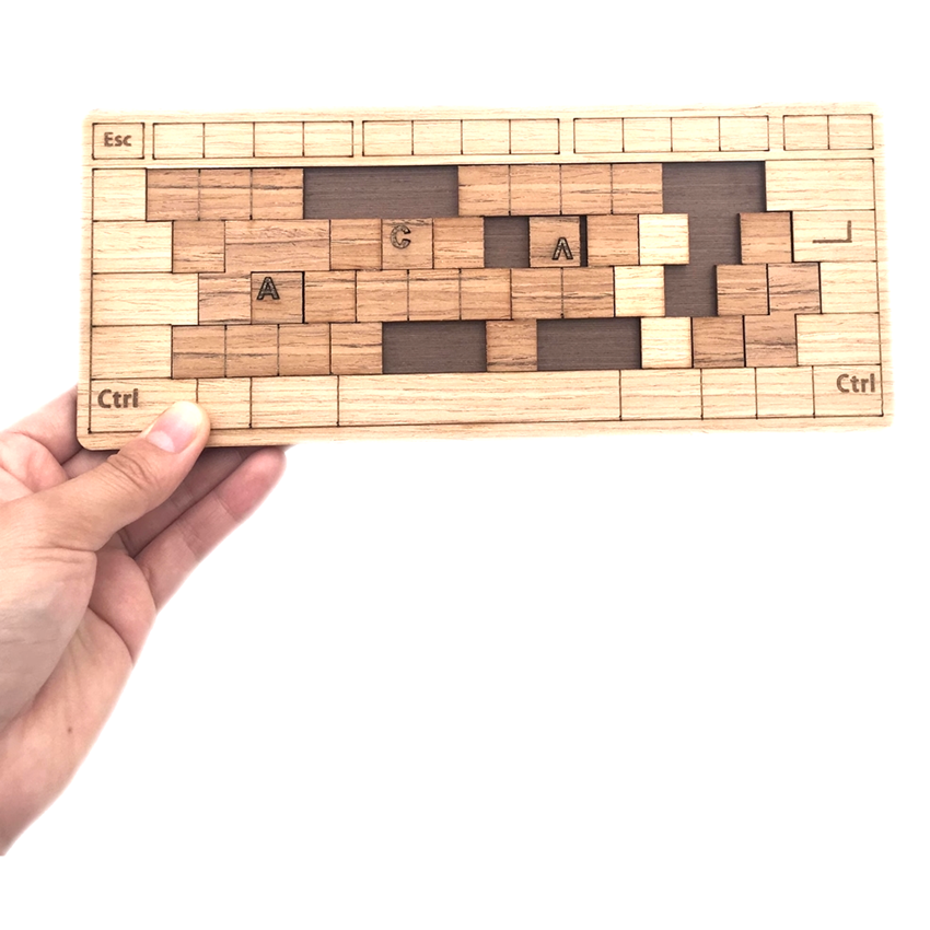 Tastatur 15  Challenging IQ Logic Wooden Brain Teasers Puzzle Game
