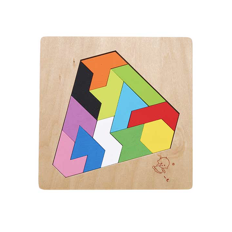 Diamond-shaped IQ Wooden Brain Teasers Puzzles Game Toy