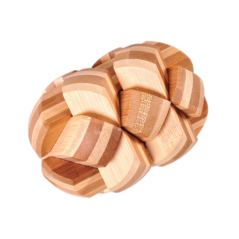 IQ Bamboo Brain Teasers Burr Puzzles Game for Adults Kids