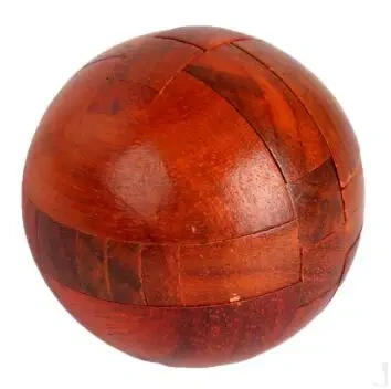 Classic Ball-shaped Wooden Burr Puzzles Game for Adults Kids