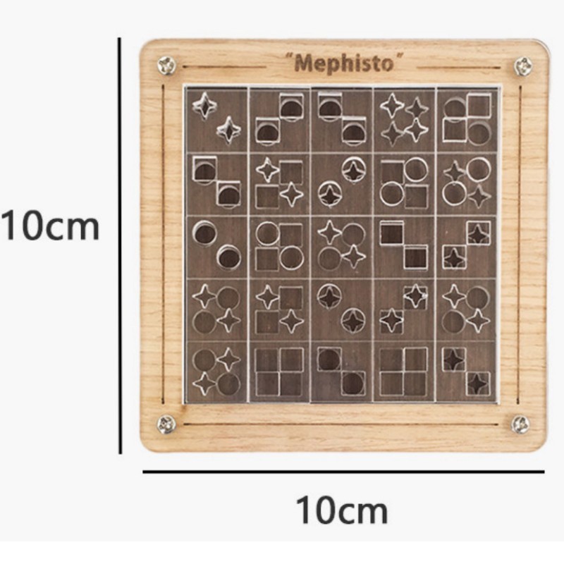 The Mephisto Puzzle – Ultimate Wooden Logic Game, Difficult Packing Challenge for Sharp Minds