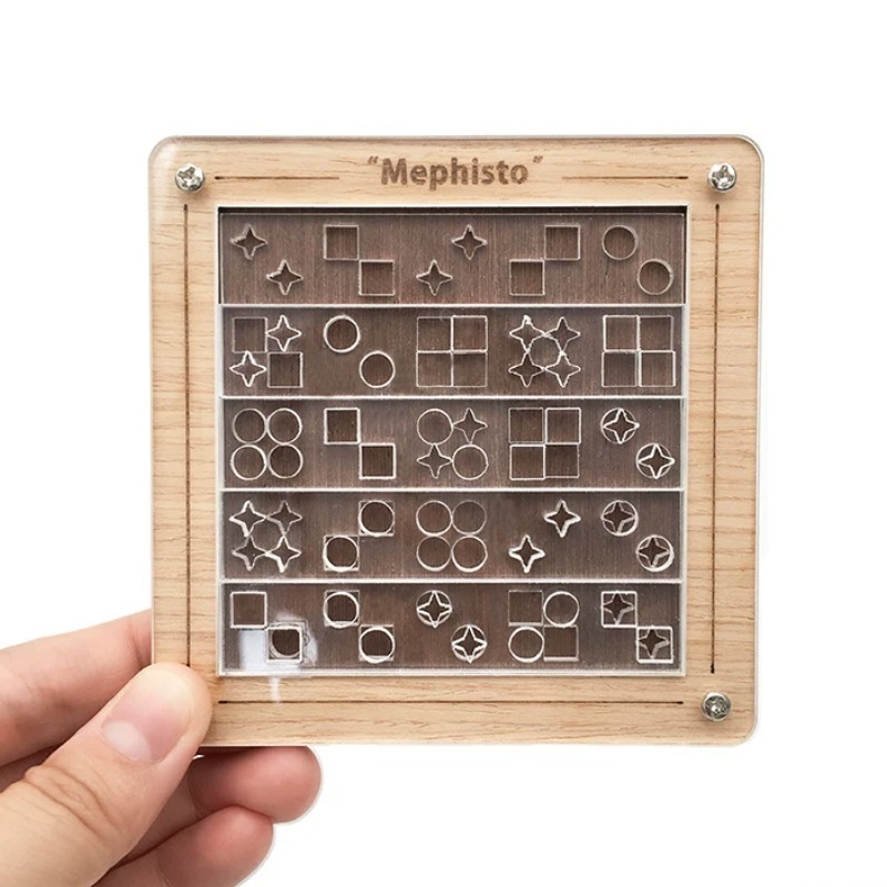 The Mephisto Puzzle – Ultimate Wooden Logic Game, Difficult Packing Challenge for Sharp Minds