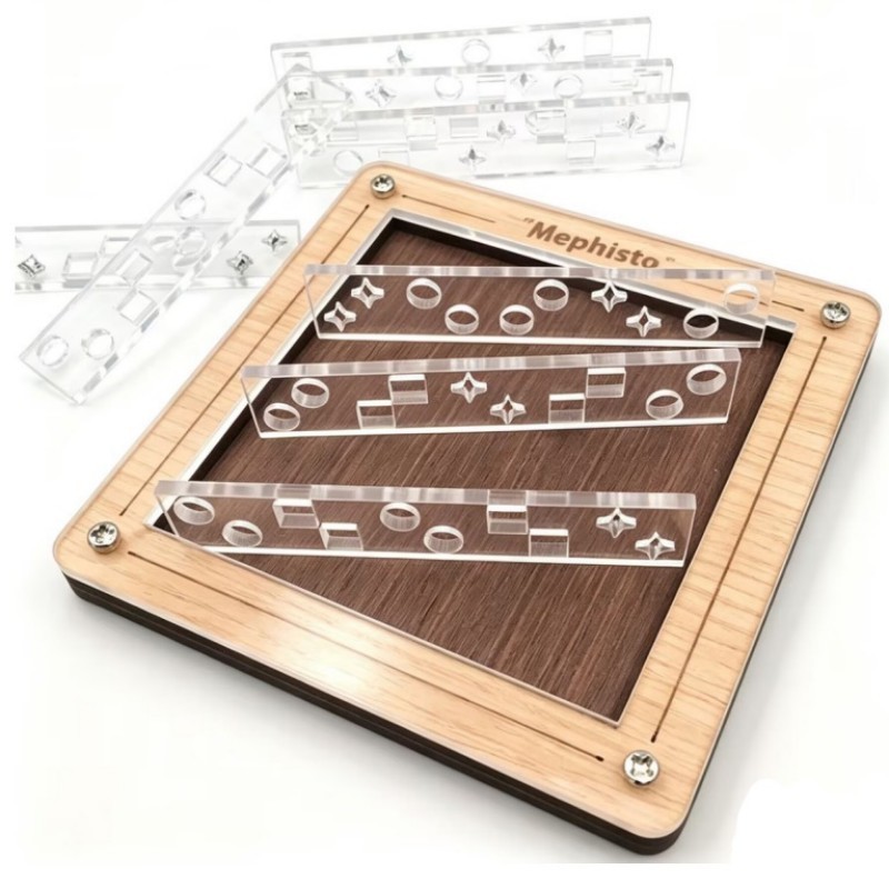 The Mephisto Puzzle – Ultimate Wooden Logic Game, Difficult Packing Challenge for Sharp Minds