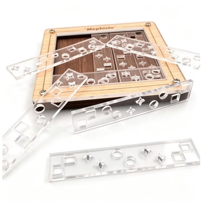 The Mephisto Puzzle – Ultimate Wooden Logic Game, Difficult Packing Challenge for Sharp Minds