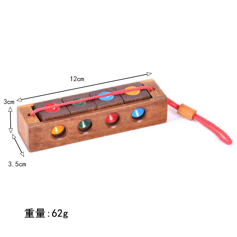 Instant Insanity Classic Wooden Puzzle – 4-Color Logic Brain Teaser