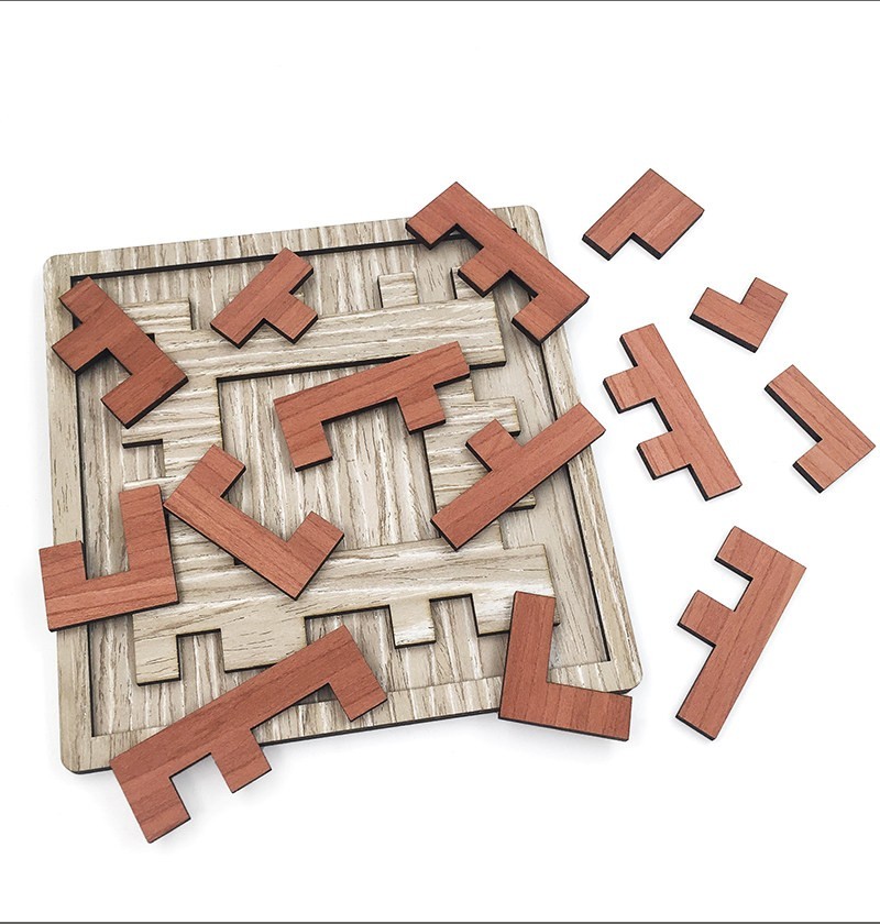 Broken Frame & Window Logic Brain Teaser Puzzle – Wooden Packing Challenge