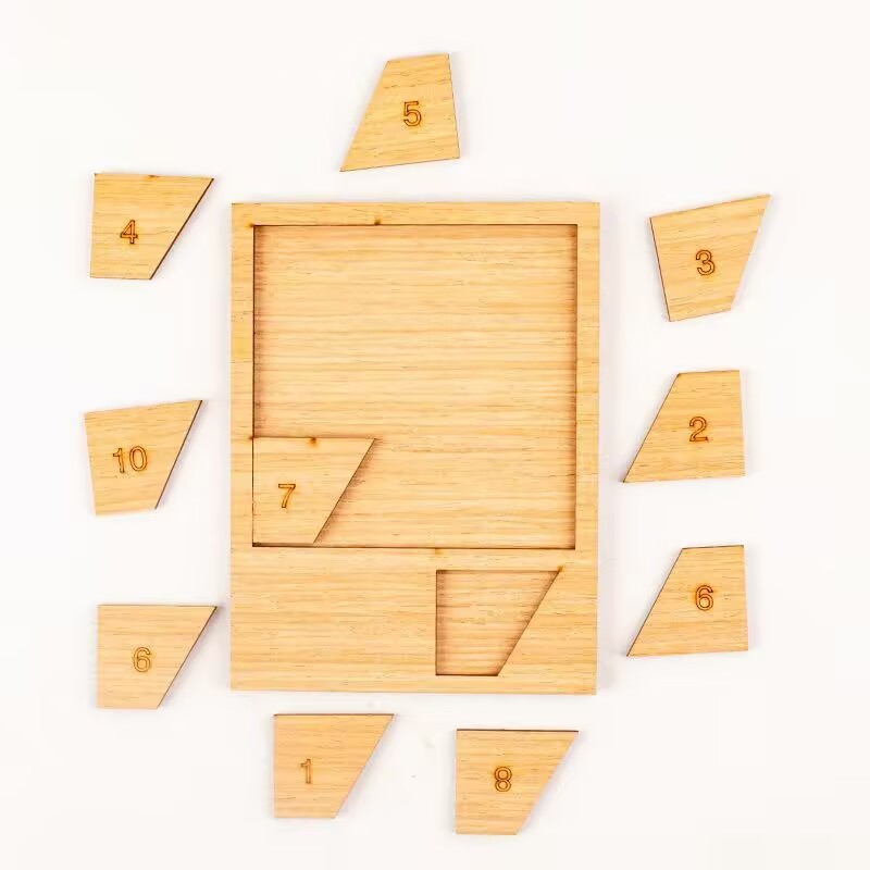 Numbers Wooden Brain Teasers Logic Packing Puzzle High Difficulty Level