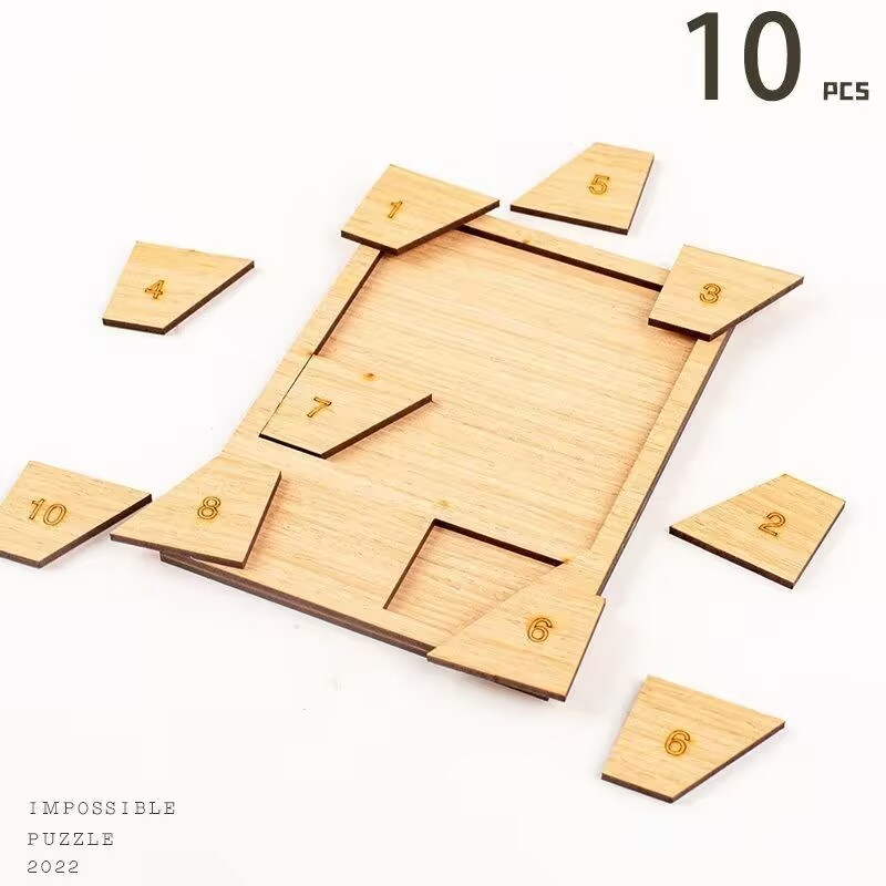 Numbers Wooden Brain Teasers Logic Packing Puzzle High Difficulty Level