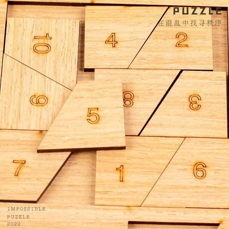 Numbers Wooden Brain Teasers Logic Packing Puzzle High Difficulty Level