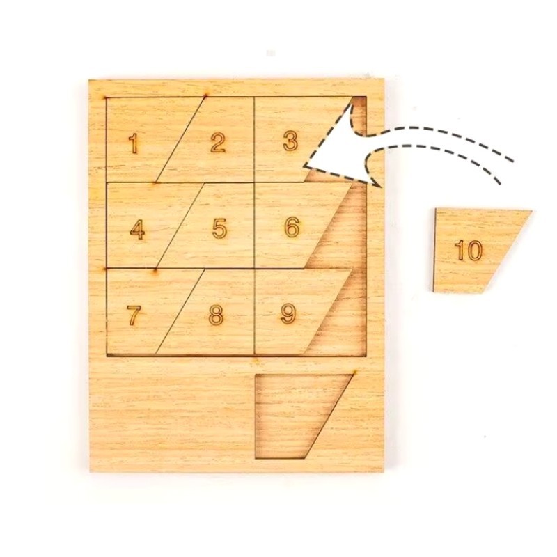 Numbers Wooden Brain Teasers Logic Packing Puzzle High Difficulty Level