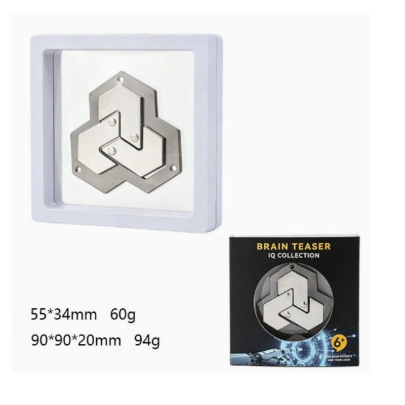 Metal Hexagon Puzzle – Slide & Rotate Logic Brain Teaser Game for Adults