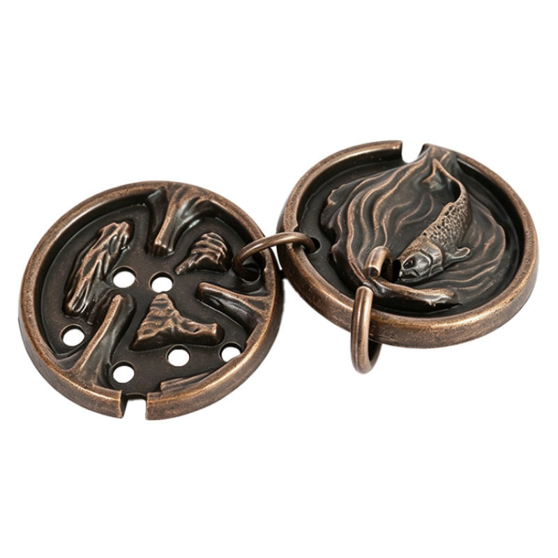 Metal Medal Puzzle – The Legend of the Ring & Salmon Brain Teaser
