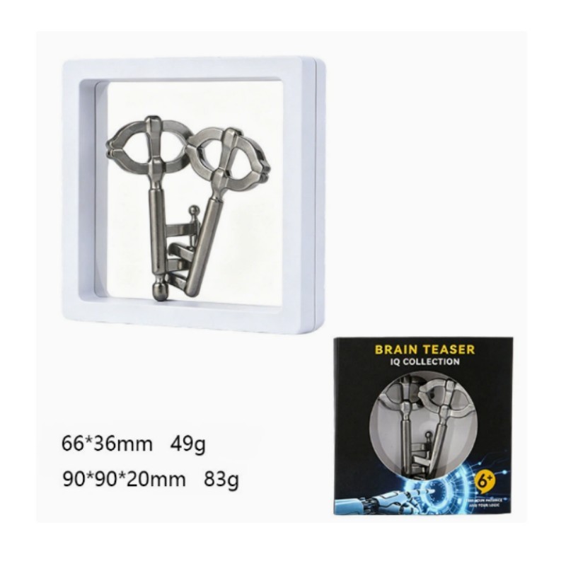 Key II Metal Puzzle Classic IQ Metal Lock Brain Teasers Puzzle