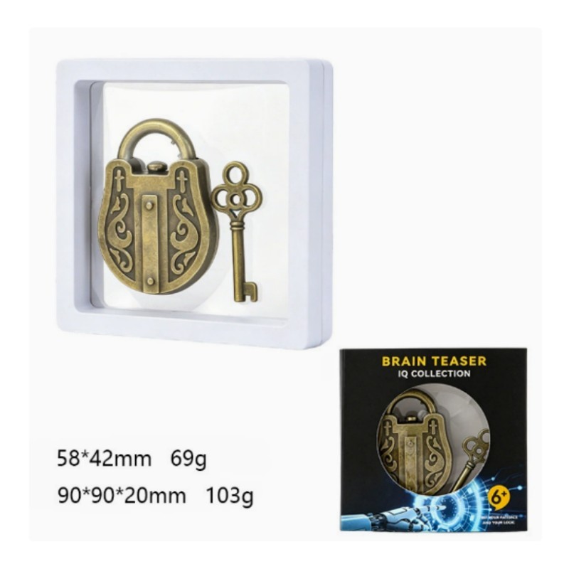 Metal Tricky Lock Puzzle – Mechanical Brain Teaser for Adults